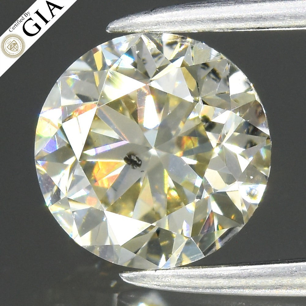 GIA Report 1.04ct Natural Untreated Fancy Gray Greenish Yellow Diamond SI2