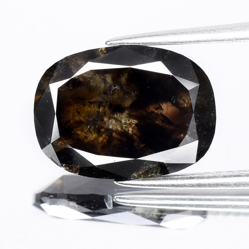 5.68ct Natural Untreated Fancy Very Dark Chocolate Cognac Diamond Opaque (AAA)