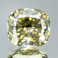4.41ct Cushion Natural Untreated Fancy Grayish Green Diamond Africa SI1