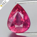 GLC CERTIFIED 1.39ct Pear Natural Pink Sapphire - Unheated Mozambique Gemstone — view 1