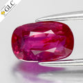 GLC CERTIFIED 1.04ct Cushion Natural Purplish Red Ruby - Unheated, Gemstone — view 1