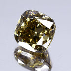3.80ct Cushion Natural Untreated Fancy Yellow Champagne Diamond SI2