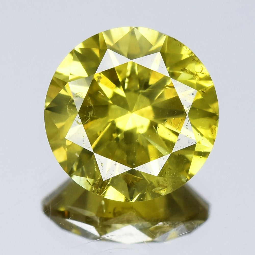 1.00ct 6.27mm Round Brilliant Natural Treated Fancy Yellow Diamond SI1 Africa