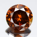 1.84ct 7.43mm Round Brilliant Natural Treated Fancy Red Orange Diamond VS2