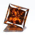 1.69ct 7.62mm Square Princess Natural Treated Fancy Reddish Orange Diamond SI1