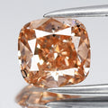1.14ct Cushion Natural Treated Fancy Intense Orangy Pink Diamond VS2 Africa