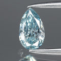 0.50ct 6.43x3.89mm Pear Natural Treated Fancy Intense Blue Diamond SI1 Africa