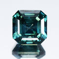 1.01ct 5.33x5.25mm Asscher Cut Natural Treated Fancy Greenish Blue Diamond SI2