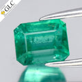 GLC CERTIFIED 0.78ct Octagon Natural Bluish Green Emerald - Colombia Gemstone