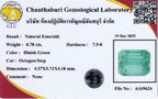 Laboratory report for GLC CERTIFIED 0.78ct Octagon Natural Bluish Green Emerald - Colombia Gemstone