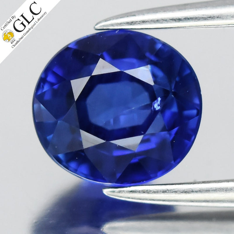 GLC CERTIFIED 1.08ct VS Oval Natural Blue Sapphire - Unheated, Africa Gem
