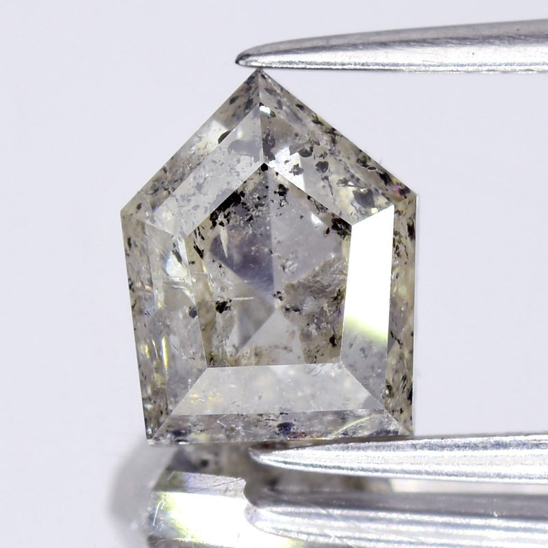 2.77ct Bullet Natural Untreated Fancy Galaxy Salt &amp; Pepper Diamond I1