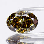1.50ct Oval Natural Untreated Fancy Deep Yellowish Cognac Diamond VVS2