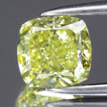 1.02ct 5.55x5.31mm Cushion Natural Untreated Fancy Yellow Diamond SI2