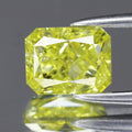 1.00ct 6.05x4.74mm Radiant Cut Natural Untreated Fancy Intense Yellow Diamond