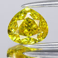 0.88ct Heart Natural Treated Fancy Vivid Yellow Diamond VVS1 Africa