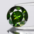 1.26ct 6.94mm Round Brilliant Natural Treated Fancy Vivid Green Diamond SI1