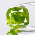 1.02ct Cushion Natural Treated Fancy Intense Yellow Green Diamond I1 Africa
