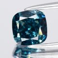 1.01ct 5.35x5.35mm Cushion Natural Treated Fancy Deep Blue Diamond SI1 Africa
