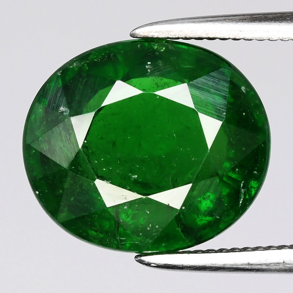 4.21ct Oval Natural Majestic Forest Green Tsavorite Garnet - Tanzania Gem