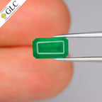 GLC CERTIFIED 1.62ct Octagon Natural Green Emerald - Exquisite, Zambia Gem — view 1