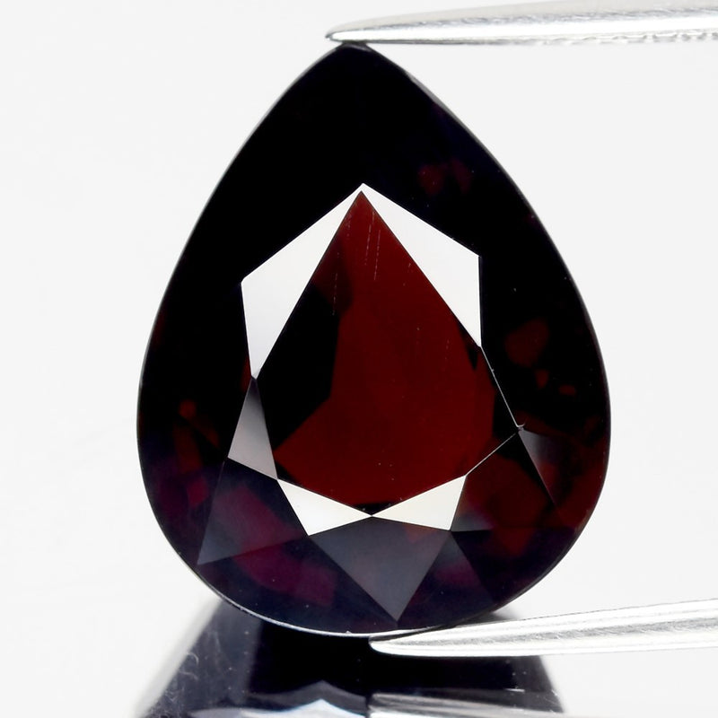 Big! 16.39ct VVS Pear Natural Deep Orangish Red Almandine Garnet - Africa Gem