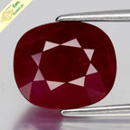 EMIL CERTIFIED 4.31ct Natural Purplish Red Burmese Ruby - Heated Only No Glass