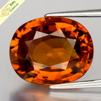 EMIL Certified Big 10.47ct VS Oval Natural Yellowish Orange Sapphire Thailand