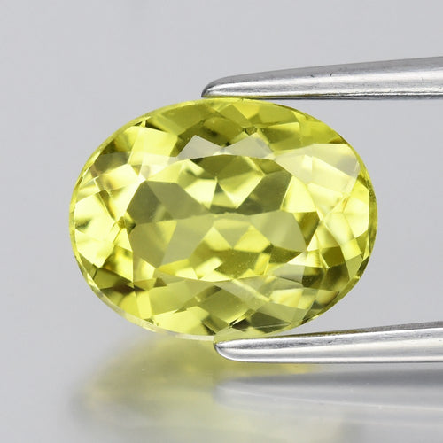 2.25ct 9x7mm IF Clean Oval Natural Yellowish Green Chrysoberyl - Ceylon Gem — view 1