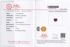 Laboratory report for AIG CERTIFIED Unheated 2.04ct VS Natural Purplish Pink Sapphire - Madagascar