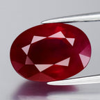 Big! 5.01ct Oval Natural Purplish Red Burmese Ruby - Heated Only No Glass Gem