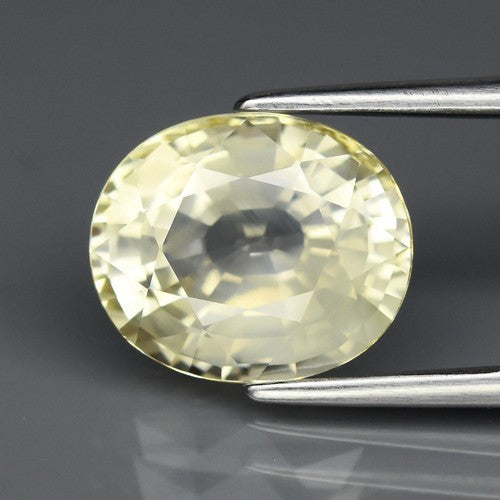 4.01ct Pastel Yellow Sapphire | Oval
