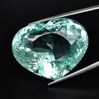 GLC Certified Jumbo Rare! 102.69ct VS Heart Natural Greenish Blue Aquamarine