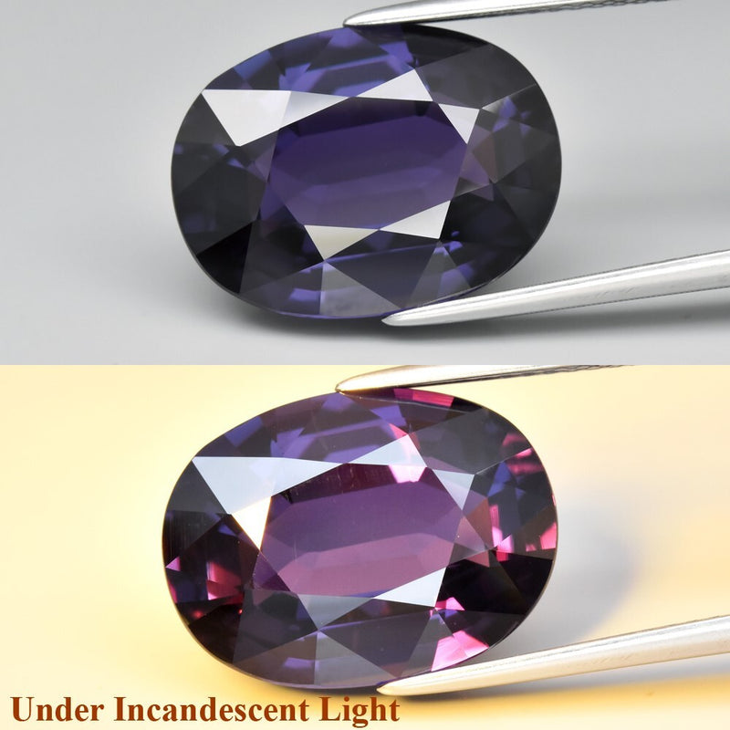GCI Certified Big! 10.23ct VVS Oval Natural Color Change SapphireGemstone