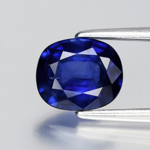 1.29ct 7.2x6mm VS Cushion Blue Sapphire - Ceylon Gemstone
