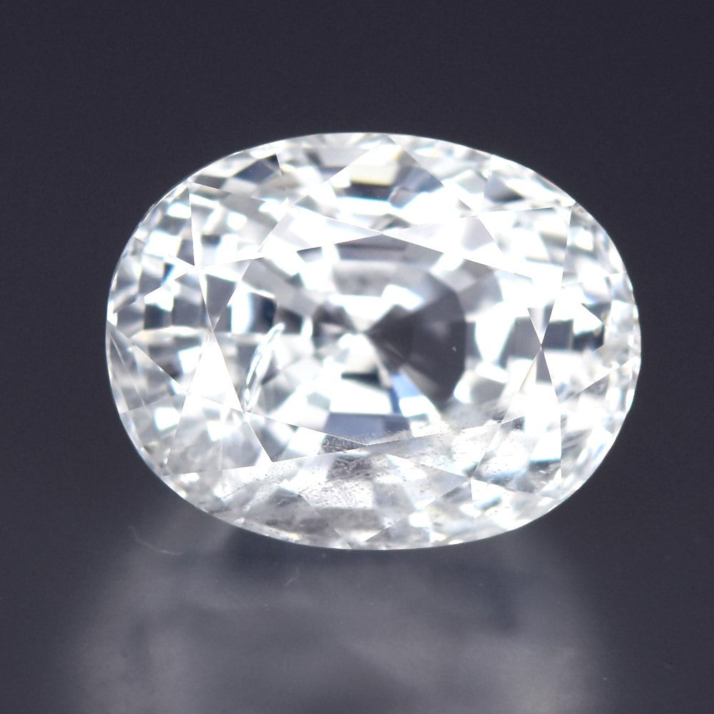 Big! 14.07ct VS Oval Natural White Sapphire - Unheated, Sparkle Burma Gemstone