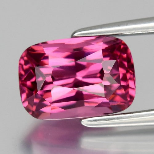 1.60ct 7.8x5.3mm IF Cushion Natural Raspberry Pink Spinel - Sri-Lanka Gemstone