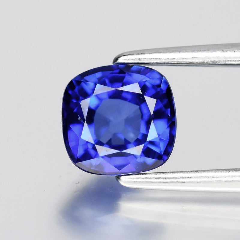 1.03ct 5.5x5.3mm VVS Cushion Blue Sapphire - Ceylon Gemstone